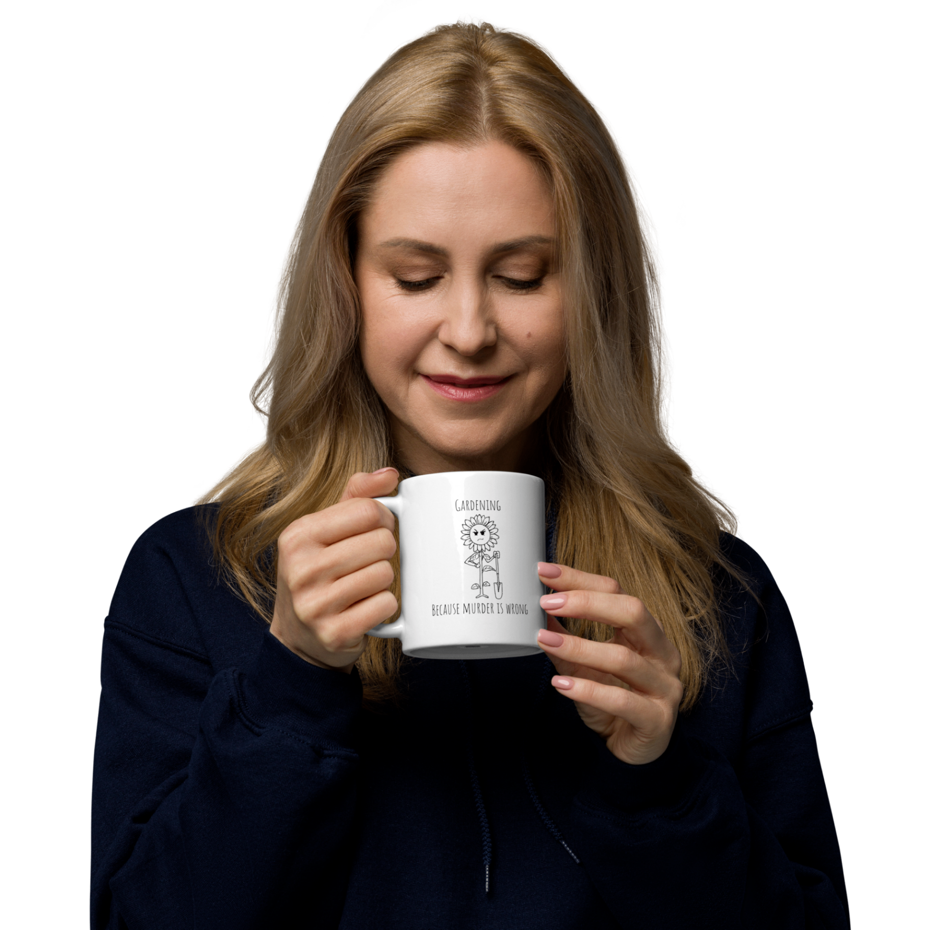 11oz gardening mug styled in a lifestyle setting