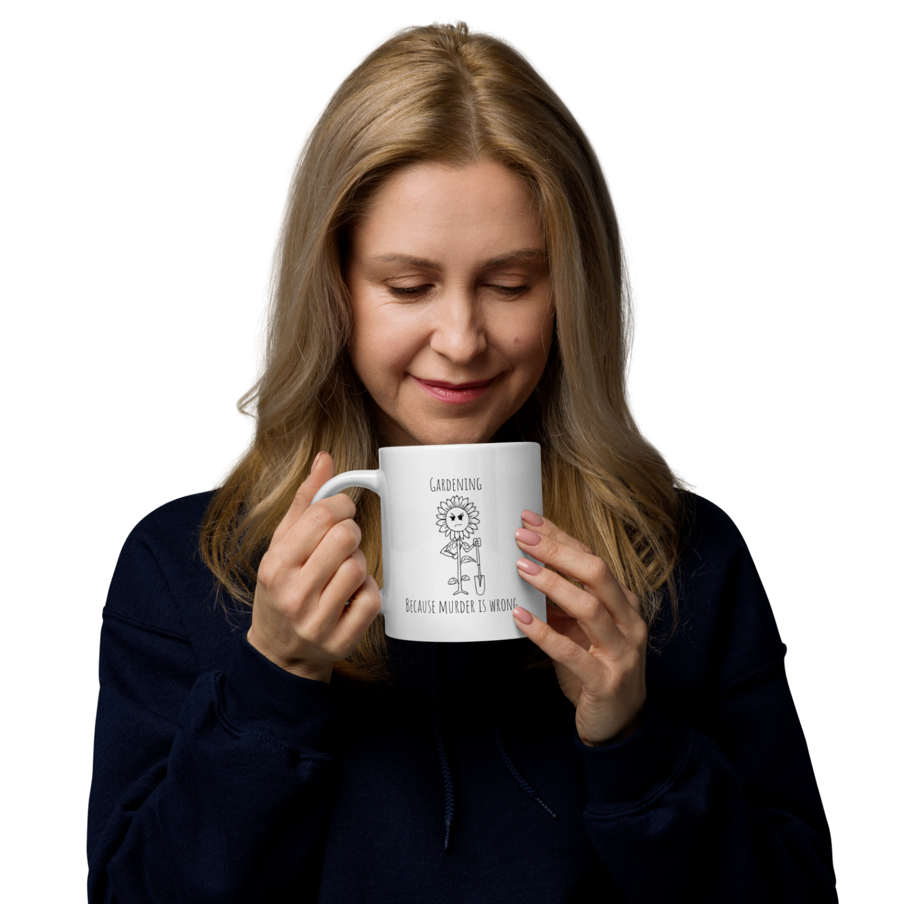 20oz gardening mug styled in a lifestyle setting